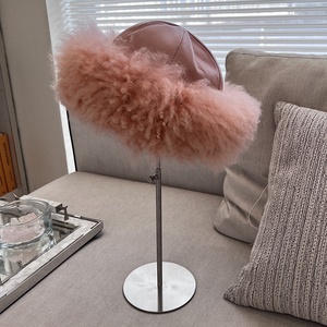 Lamb <span class=keywords><strong>hat</strong></span> của phụ nữ len lông nhỏ vòng <span class=keywords><strong>hat</strong></span> mùa đông ấm bất lông <span class=keywords><strong>hat</strong></span> đa năng Ladies '<span class=keywords><strong>fur</strong></span> cap - Product Image 5