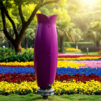 Éolienne décorative à fleurs de 2 kW, 24 V 48 V CC, couple élevé, faible vitesse de démarrage, homologuée CE pour l'alimentation des lampadaires