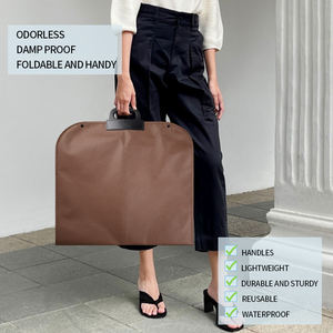 Wholesale Custom <strong>Duffel</strong> Garment Suit Bag Durable Non Woven Dustproof <strong>Mens</strong> Suit Cover Bag - Product Image 2