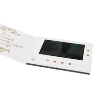 Invitations de mariage à mémoire personnalisée Carte vidéo d'invitation de mariage LCD Brochure vidéo à écran tactile de 7 pouces Carte de voeux pour mariage