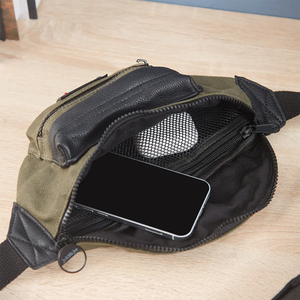 Custom High Quality Waxed Coated Canvas Vintage Waist <b>Bag</b> for Women Manufacturer Unisex Fashion Running Waist <b>Jogging</b> <b>Bags</b> - Product Image 4