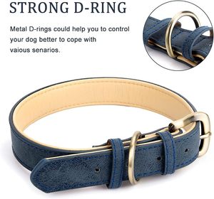 Collier pour chien en cuir réglable avec logo personnalisé, vente en gros, fabricant - Product Image 4