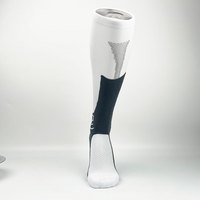 Chaussettes de compression sportives blanches personnalisées pour hommes et femmes, confortables, respirantes, compression graduée, athlétiques, OEM