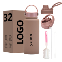 Meilleures ventes 2024 - Bouteille d'eau isotherme à double paroi en acier inoxydable 304 pour la salle de sport et les activités de plein air - Performance thermique de 12 à 24 heures