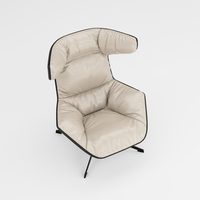 Chaise de bureau ergonomique moderne à dossier haut, chaise de bureau exécutive en cuir pour salon