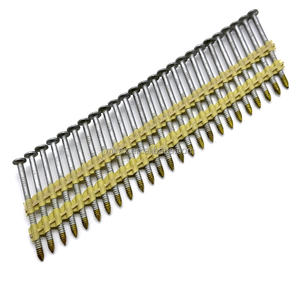 <span class=keywords><strong>Clavos</strong></span> para Enmarcar <span class=keywords><strong>de</strong></span> Plástico <span class=keywords><strong>de</strong></span> 21 Grados con Cabeza Redonda Plana y Anillo, Galvanizados en Caliente, Hechos en China - Product Image 1