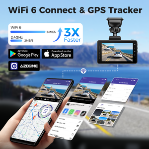 Azdome M27S 2K Xe Dashcam 3 Inch IPS Màn Hình Wifi Xe Máy Ảnh Dual Cam 24H Bãi Đậu Xe Màn Hình Cam HDR Ghi Xe Hộp Đen - Product Image 4