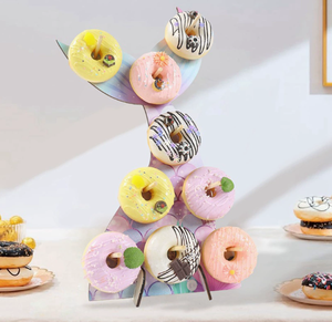 DAMAI Soporte de Exhibición de Postres para Decoración de Mesa de Fiesta de Cumpleaños, Estante de Madera Sólida, Nuevo Estante de Madera con Forma de Cola de Sirena para Niños - Product Image 3