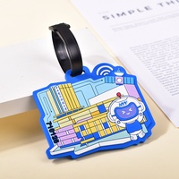 Étiquette de bagage en silicone 3D personnalisée, étiquette de bagage en caoutchouc PVC