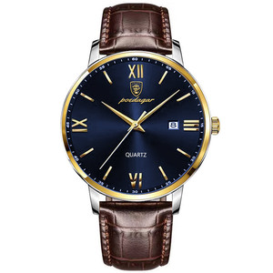 POEDAGAR Herrenuhren Topmarken-Armbanduhr Ledern Quarzuhr Sport wasserdichte Herrenuhr Geschäftsuhr <span class=keywords><strong>826</strong></span> - Product Image 6