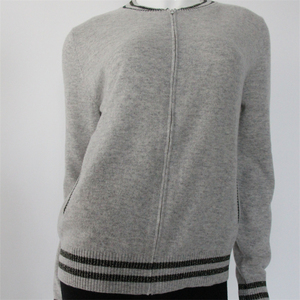 <span class=keywords><strong>Cardigan</strong></span> 100% in Cashmere lavorato a maglia <span class=keywords><strong>con</strong></span> Zip da <span class=keywords><strong>donna</strong></span> <span class=keywords><strong>con</strong></span> motivo a righe stile Casual antirughe traspirante alla moda invernale - Product Image 1