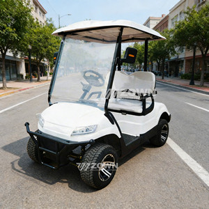 Voiturette de golf électrique ZOWN 4 places blanche avec toit et pare-chocs avant pour usage extérieur - Product Image 5