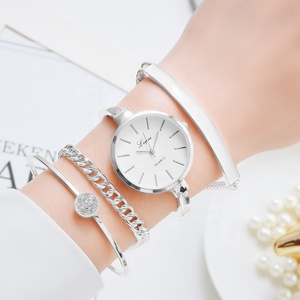 Montre à échelle exquise, ensemble de bracelets en chaîne, lvpai, simple, compact, en alliage, cadeau pour femmes - Product Image 2
