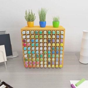 Boîte de rangement pour marqueurs en bambou, multi-couches, grande capacité, porte-stylo incliné, organisateur de bureau pour le bureau et la maternelle - Product Image 3