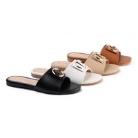 Chaussures pour femmes, pantoufles, sandales plates en PU mat, respirantes, antidérapantes, OEM ODM, détaillants indépendants