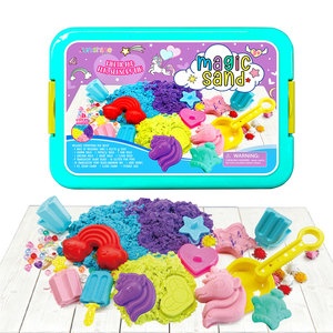 Kit de rentrée scolaire en gros, cadeaux de Noël et d'anniversaire, bac sensoriel <span class=keywords><strong>licorne</strong></span>, jouets de sable magique avec bac à sable pour tout-petits et filles - Product Image 1