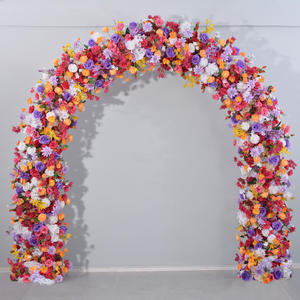 M-UFA058 Arche de fleurs en forme de U pour mariage, décoration d'arche de fleurs artificielles, toile de fond d'arche de fleurs décorative pour les arrangements de mariage - Product Image 6