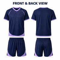 Ensemble Maillot et Short de Football Personnalisé pour Jeunes, Col en V, Séchage Rapide, pour Matchs de Football Enfants et Entraînements d'Équipe en Extérieur