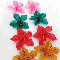 Pendientes Miyuki Tejidos a Mano con Cuentas, Borlas y Flores para Mujer, Estilo Festivo, Coloridos y a la Moda