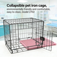 Cage à animaux de compagnie moderne pliable multifonctionnelle avec base en plastique pour chiens, chats, poulets, lapins