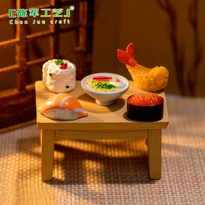 <span class=keywords><strong>Mini</strong></span>-ornements décoratifs DIY pour maison de poupée : Simulation de micro-paysage de cuisine japonaise, accessoires de jeu alimentaire - Product Image 4