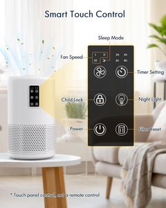 電気家庭用空気清浄機HEPAフィルター付きキッチンアロマセラピーエアクリーナーダストアレルゲン喫煙臭気除去 - Product Image 6