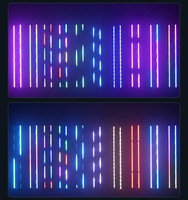Barre lumineuse LED de teinture RGBW à 6 têtes, ensemble d'éclairage de scène mobile d'ordinateur pour salle de diffusion en direct DMX512 complet