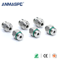 Raccord rapide droit à filetage mâle série G ANMASPC PC en acier inoxydable 304/316, 0-1,5 Mpa, pour tuyau pneumatique