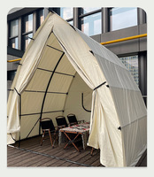 Tente Ovale HOUMU Quatre Saisons Résistante au Vent et aux Intempéries en Tissu Oxford 210D, Simple, pour Barbecue Extérieur et Usage Commercial