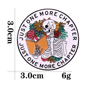 Đọc những người đam mê sọ Trâm Halloween ma vui vẻ huy hiệu phim hoạt hình Chỉ cần thêm một chương chữ hoa men ve áo Pin - Product Image 6