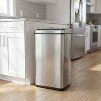 Poubelle intelligente automatique détachable de 50 L de couleur rose avec capteur intelligent, écran tactile, pour intérieur, bureau, cuisine