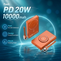 Batterie externe magnétique sans fil 3 en 1 10000mAh, chargeur ultra fin pour téléphone, montre connectée, écouteurs avec support