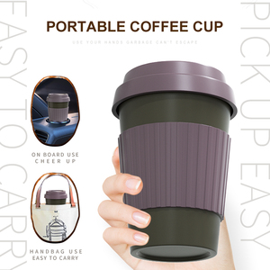 Mịn <span class=keywords><strong>SIP</strong></span> phân hủy sinh học PLA Cà Phê Cốc BPA miễn phí tái sử dụng cà phê đá cốc cà phê nóng du lịch Mug hoàn hảo cho cappuccino 12 oz - Product Image 5