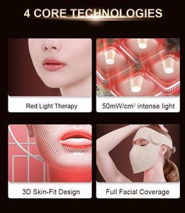 Masque LED à lumière rouge pour usage domestique, thérapie par lumière rouge, masque de thérapie LED, masque facial LED - Product Image 3
