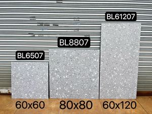 Carreaux de céramique modernes gris marbre motif terrazzo finition mate pour salle à manger d'appartement extérieur 60x120 en liquidation - Product Image 4