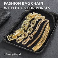 Chaîne de sac en alliage tendance avec crochet pour portefeuille, chaîne de remplacement horizontale pour sac à main, accessoires en métal