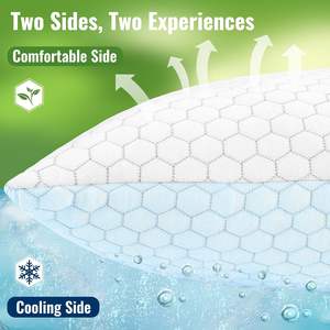 Queen Size réglable en mousse à mémoire de forme déchiquetée oreiller de refroidissement lavable amovible côté dos dormeurs pour avions et hôtels - Product Image 5