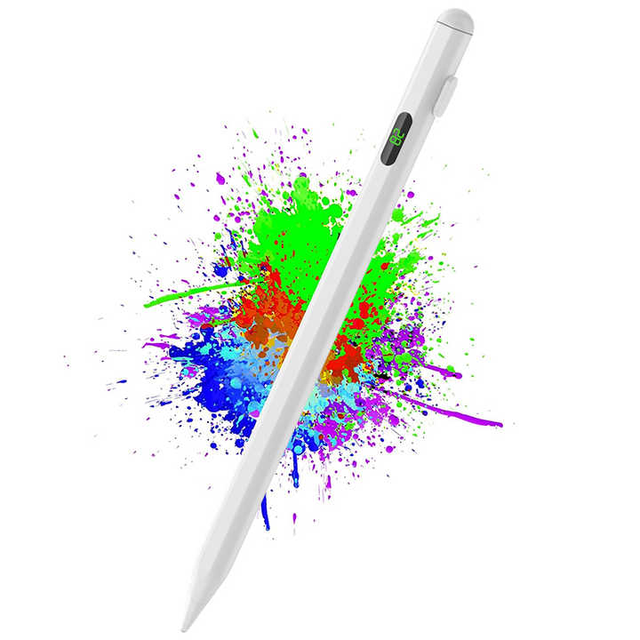 Custom Logo Aluminum Stylus Pen Palm Rejection Tilt Sensor Digital Power Display Replaceable Nib Magnetic Active Capacitive iPad