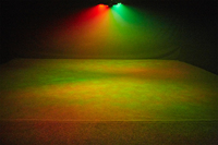 Projecteur de Scène Rétro à Deux Feuilles 200W RGB, Effet Disco Mobile à 2 Bras, Lumière LED Disco DJ en Forme de Soucoupe Volante avec Laser