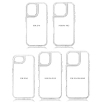 Coques de téléphone portable transparentes en TPU PC personnalisables 2D 3-en-1 pour sublimation, compatibles avec iPhone 17 16 15 14 13 12 Pro Max