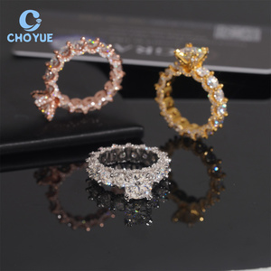 Anillo de Plata de Ley 925 con Diamantes Moissanite VVS que Pasan la Prueba del Diamante, Certificado GRA, Estilo Hip Hop, Joyería Fina para Hombre - Product Image 5