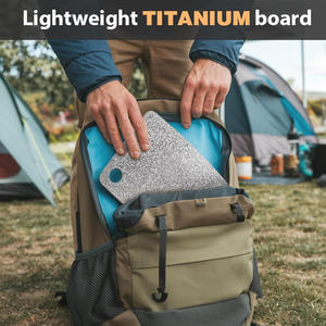 Tabla de Cortar de Titanio Puro, Rectangular, 1 mm de Grosor, Textura Cristalina, Antimoho, Antibacteriana - Product Image 4