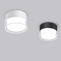 Lampu Downlight LED Modern Sederhana Akrilik Terpasang di Langit-langit Bulat untuk Ruang Tamu Kamar Tidur Lampu Langit-langit Bercahaya
