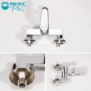SOLVEX Unité <span class=keywords><strong>de</strong></span> <span class=keywords><strong>mitigeur</strong></span> <span class=keywords><strong>de</strong></span> <span class=keywords><strong>douche</strong></span> invisible murale Jet <span class=keywords><strong>de</strong></span> massage doux pluie Fonction pause Barre coulissante Design moderne Finition chromée - Product Image 3
