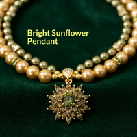 Collier de luxe pour animaux de compagnie, style vintage, avec perles et gemmes vert olive en forme de cœur, double couleur, pour petits et moyens animaux