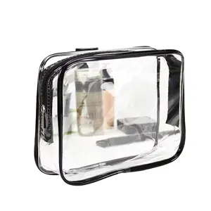 Nuova moda impermeabile trasparente viaggio lavaggio gargarismi borsa per ricevere borse da toilette trasparente trucco cosmetico borsa pvc