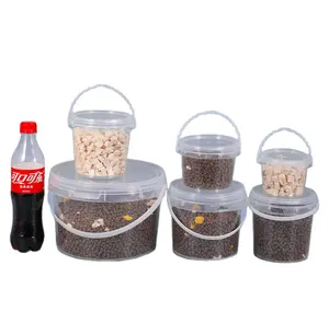 Food Grade 1l 5l 10l 18l 20l 5 Gallon Plastic Buckets With Handle Lid Plastic Pail