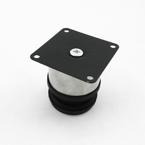 Pata de Mueble Cilíndrica Ajustable de 50 mm, Cromada, Negra, de Hierro, Minimalista, para Gabinete, Mesa de Centro, Sofá, Fácil Instalación - Product Image 2