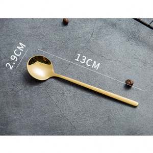 Cuillère à thé en acier inoxydable 304 or rose, mini, petite, à long manche, personnalisable, 13 cm, 15 cm, 17 cm, populaire 2026 - Product Image 6