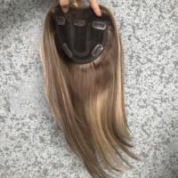 Rambut Palsu NL Invisible Lace Hair Topper Clip-in Toupee Indian Remy Hair Extensions Produk Grosir Bernapas 100% Rambut Asli Manusia